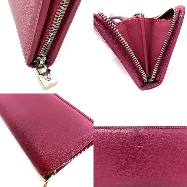 新品同様‼️ ロエベ　LOEWE 財布　長財布　アマソナ　ラウンドファスナー ロエベ ラウンドファスナー 長財布 ショッキングピンク ピンク