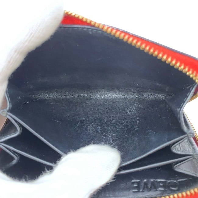 ロエベ コインケース ec-23812 レッド リピート アナグラム 小銭入れ