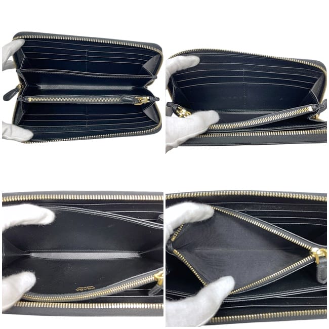 極美品✨プラダ 長財布　ラウンドジップ ファスナー　サフィアーノ NERO プラダ 長財布 ラウンドジップ ファスナー サフィアーノ NERO