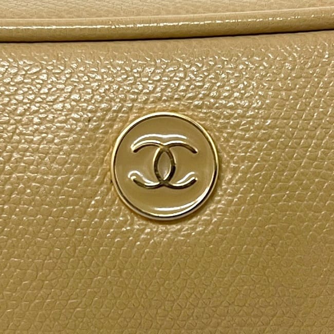 シャネル ポーチ f-24176 ベージュ ココボタン A20913 美品 小物入れ  