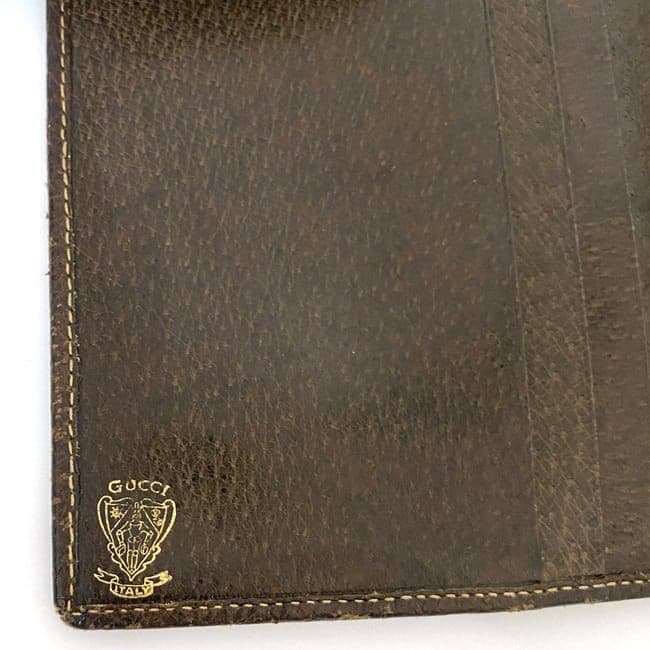 良品 オールドグッチ 二つ折り 長財布 GGスプリーム PVCレザー ブラウン 良品 オールドグッチ 二つ折り 長財布 GGスプリーム PVCレザー