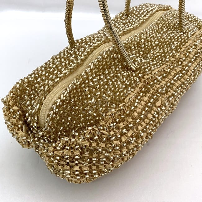 【希少品】アンテプリマ ミニボストンバッグ ゴールド ANTEPRIMA アンテプリマ ミニ ボストンバッグ ワイヤーバッグ ゴールド 美品 PVC