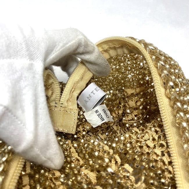 アンテプリマ ミニ ボストンバッグ ワイヤーバッグ ec-23122 ゴールド