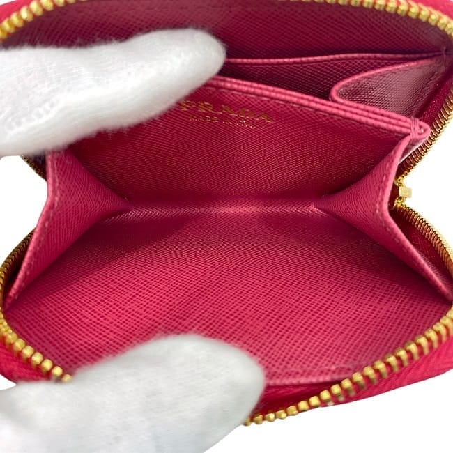 PRADA プラダ　コインケース　オレンジ サフィアーノレザー　ミニ財布　46 SAFFIANO（PRADA） プラダ 小銭入れ コインケース サフィアーノ