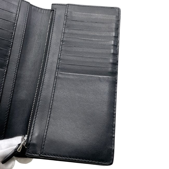 バーバリー 二つ折り 長財布 ec-23893 ブラック ホワイト 美品 財布