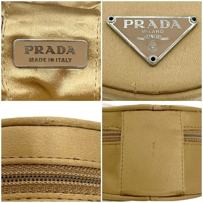 PRADA アクセサリーポーチ　美品 PRADA/プラダ】新型ナイロン 三角ロゴプレート アクセサリー