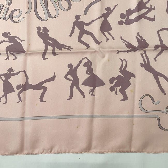 エルメス スカーフ カレ 90 ec-21137 ピンク グレー boogie woogie