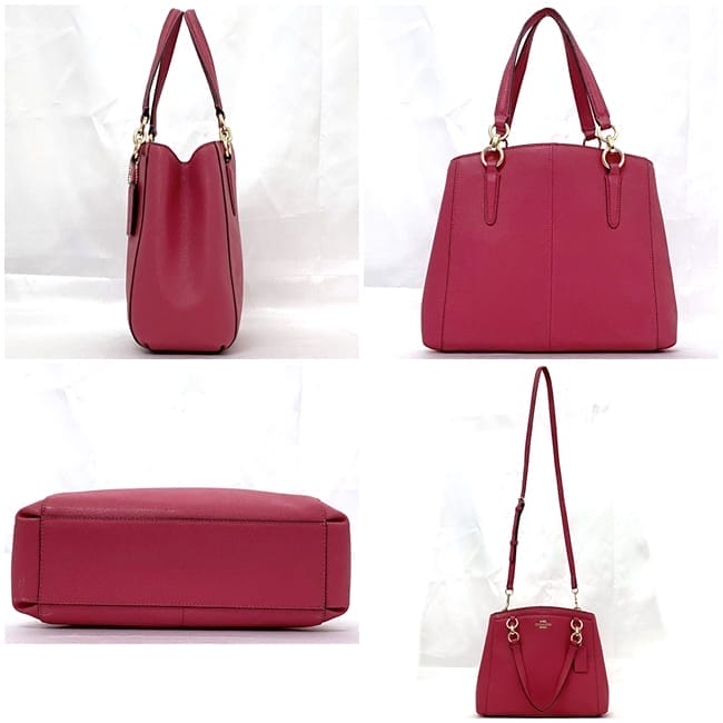 コーチ 2way バッグ ec-23163 ピンク F57847 美品 レザー 中古 COACH