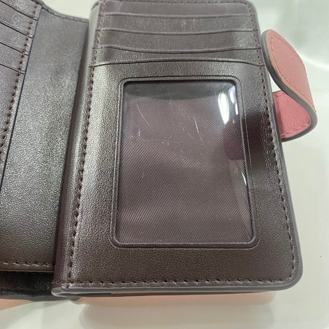 コーチ 二つ折り 財布 ec-23463 ピンク シグネチャー F25937 美品