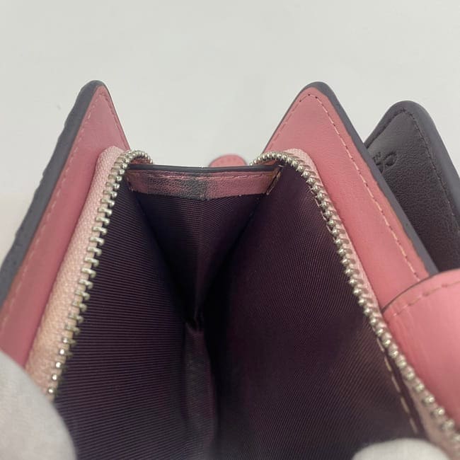 コーチ　ピンク レザー 二つ折り財布 コーチ COACH 財布 レディース 二つ折り財布 ロゴ ピンク レザー