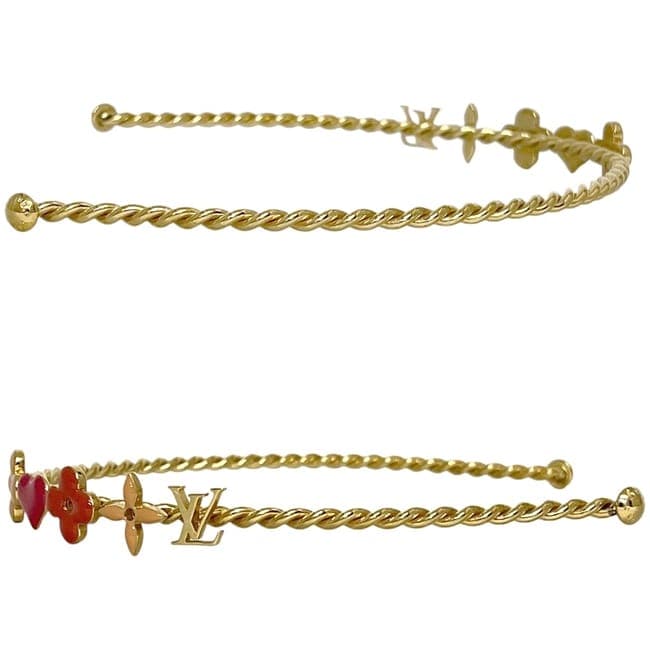 ルイ ヴィトン カチューシャ セレテット ゴールド ベージュ レッド