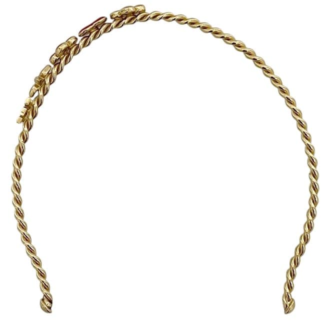 ルイ ヴィトン カチューシャ セレテット ゴールド ベージュ レッド