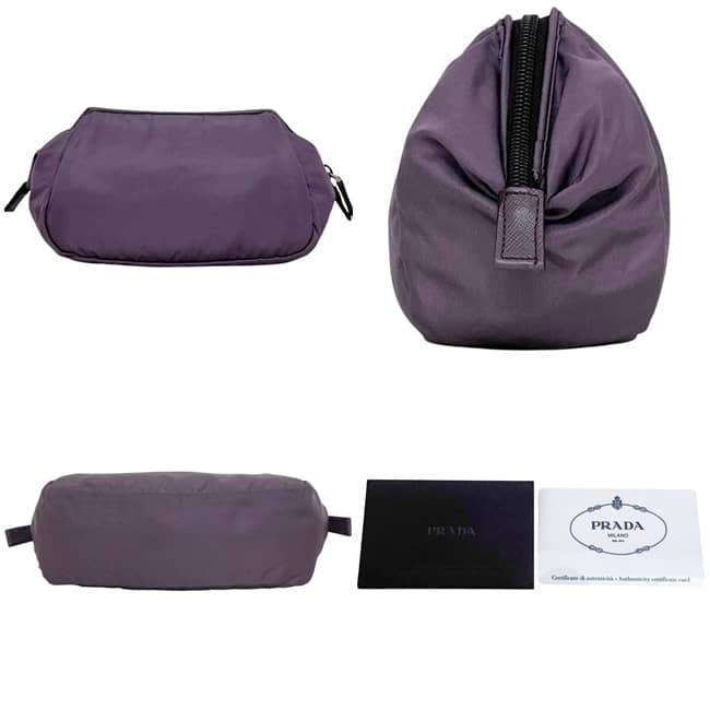 プラダ ポーチ パープル 紫 MIRTILLO VALA 1NA011 美品 小物入れ