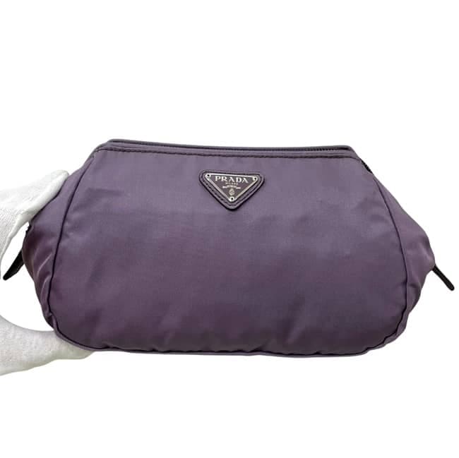 プラダ ポーチ パープル 紫 MIRTILLO VALA 1NA011 美品 小物入れ