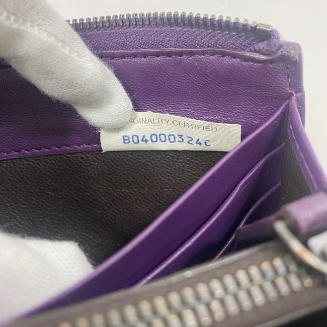 ボッテガヴェネタ L字 ファスナー長財布 ec-23465 パープル イントレ