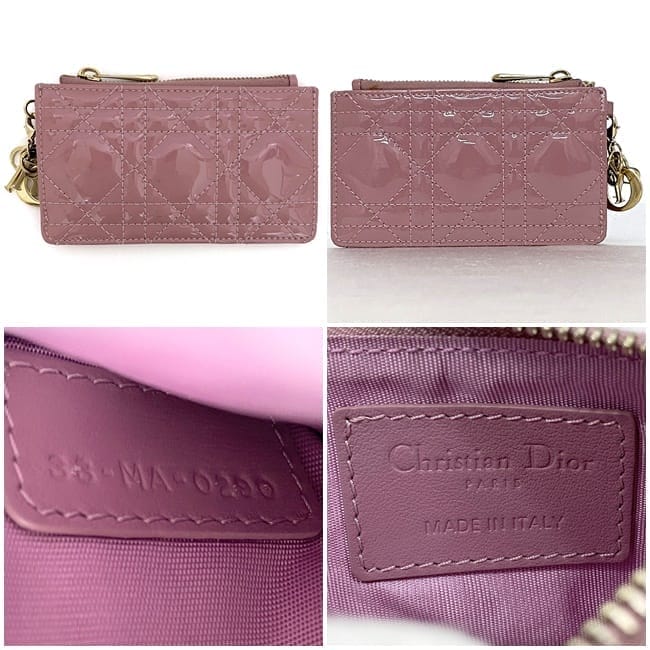 クリスチャンディオール　カナージュ　６連キーケース　キルティング　レザー　ピンク Christian Dior クリスチャンディオール キーケース カナージュ