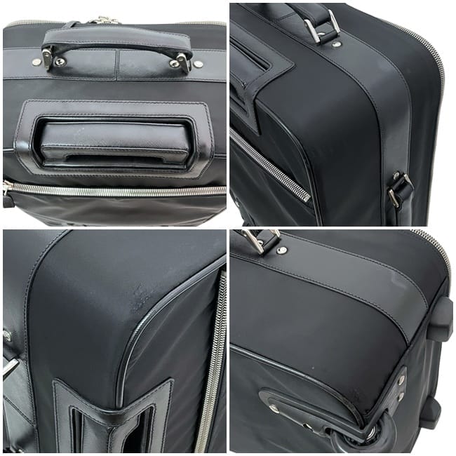 プラダ　ナイロン　レザー　キャリーケース　キャリーバック プラダ テスート ナイロン×レザー キャリーケース ブラック