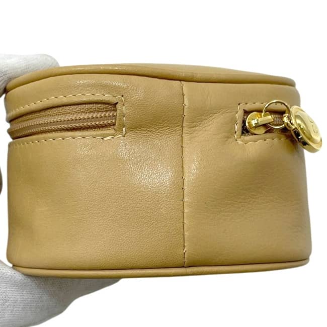 【レア/美品】Christian Dior 陶器小物入れ クリスチャン ディオール マイクロ ポーチ ベージュ 美品 ミニ 小物