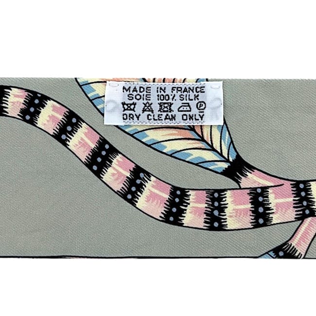 エルメス リボン スカーフ ツイリー ライトグリーン 緑 マルチカラー