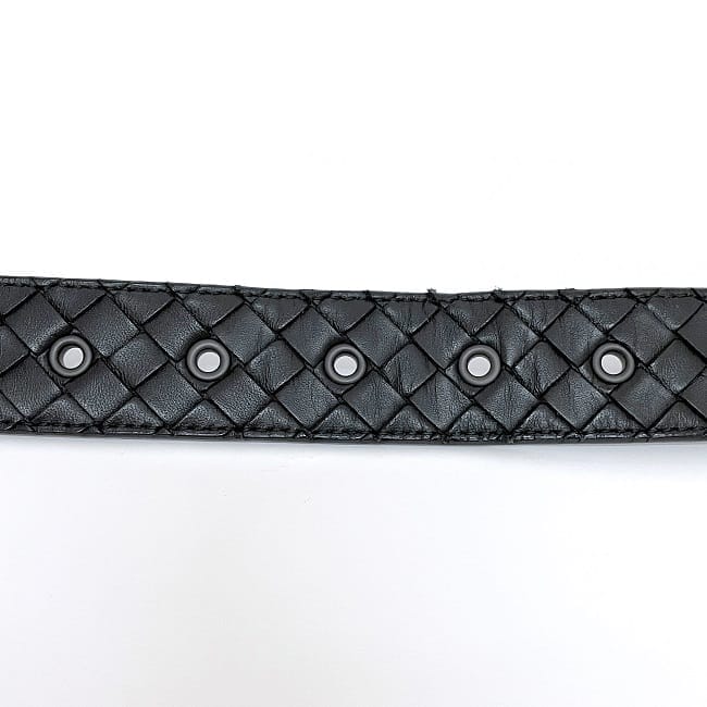 【美品】ボッテガヴェネタ イントレチャート レザー ベルト スクエアバックル ボッテガヴェネタ(BOTTEGA VENETA)ボッテガヴェネタ イントレ