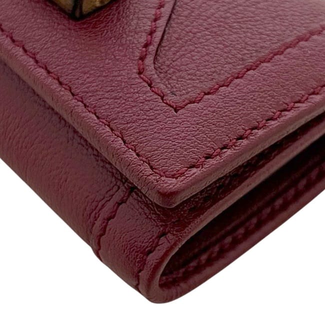 グッチ 6連 キーケース ボルドー レッド バンブー ビー GGマーモント