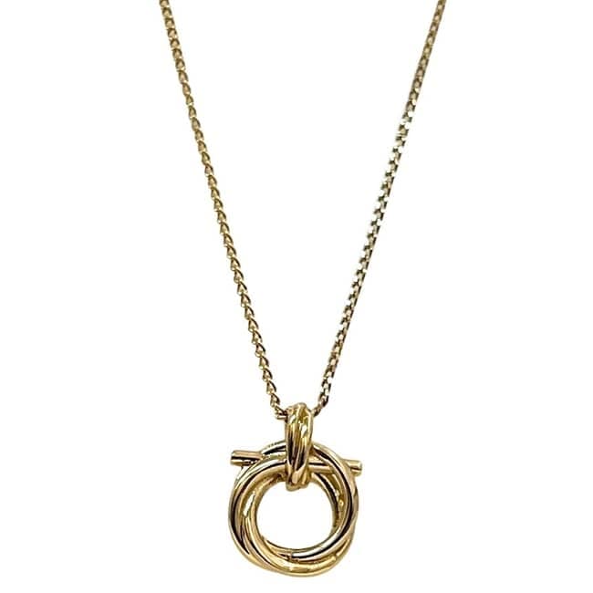 サルヴァトーレ フェラガモ ネックレス ゴールド 金色 ガンチーニ 76 0551 美品 GP 中古 Salvatore Ferragamo アクセサリー サルヴァトーレ フェラガモ ネックレス ゴールド 金色 ガンチーニ 76