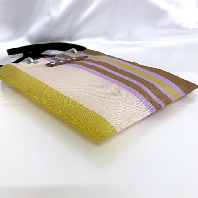 マルニ 2way ショルダーバッグ ブラウン ライトピンク ec-20400 美品 メッシュ ナイロン レザー 中古 MARNI ミニバッグ 斜め掛け 軽い ストライプ 定番 人気 女性 レディース 小さい コンパクト ミニ カラフル シンプル カジュアル 上品 ブランド 本物 鑑定済み マルニ 2way ショルダーバッグ ブラウン ライトピンク ec-20400 美品