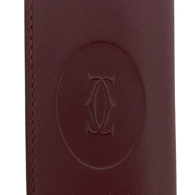 カルティエ 4連 キーケース ボルドー マスト 美品 レザー 中古 Cartier