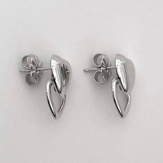 Tiffany片耳ハート ティファニー ピアス ダブルハート ec-23695 シルバー 新品