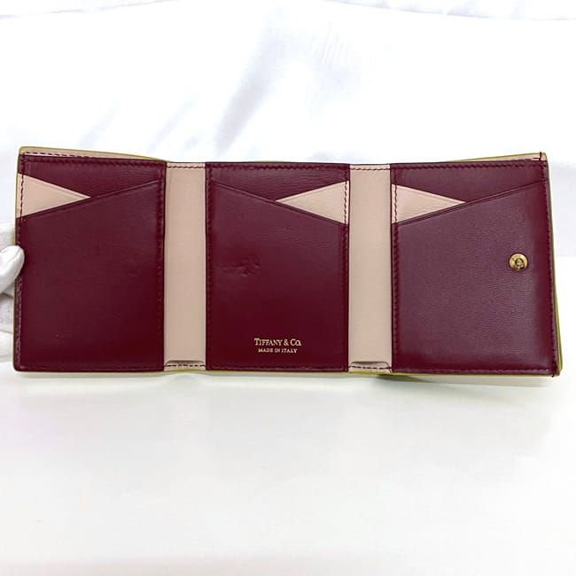 【美品】ティファニー レザー Tウォレット コンパクトウォレット 三つ折り財布 446484-002_600x600_crop_center
