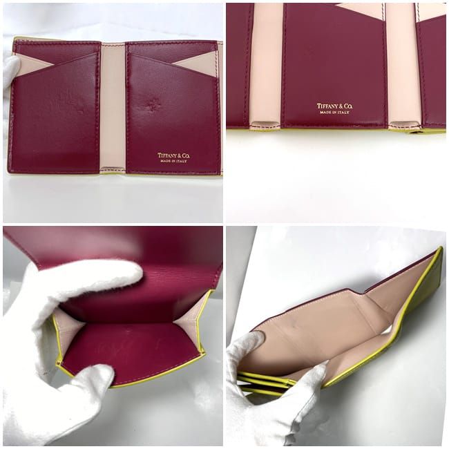 【美品】ティファニー レザー Tウォレット コンパクトウォレット 三つ折り財布 446484-002_600x600_crop_center
