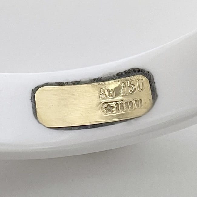 グッチ アイコンリング f-22977 ホワイト イエローゴールド インター 