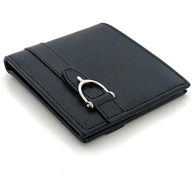 【 レア 】 GUCCI グッチ ホース ロゴ 財布 二つ折り ブラック 黒 グッチ 二つ折り 財布 ec-23715 ブラック ホースビット 295609