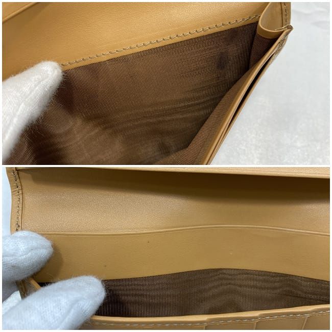 セリーヌ 二つ折り 長財布 ec-21653 ブラウン ベージュ マカダム 美品