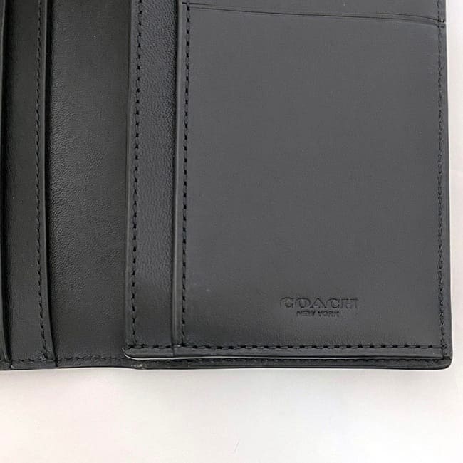 コーチ 二つ折り 長財布 ec-22513 ブラック シグネチャー F75365