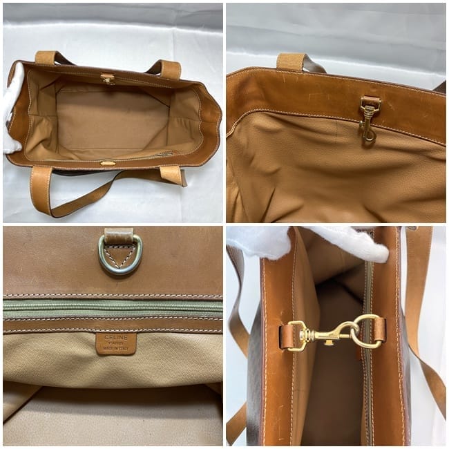 セリーヌ トートバッグ ec-23355 ブラウン マカダム 大容量 PVC レザー