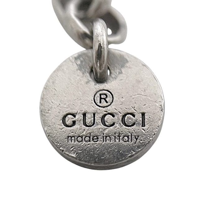 美品　GUCCI ネックレス グッチ ネックレス ec-24101 シルバー インターロッキング 美品