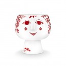 ビヨン・ヴィンブラッド Bjorn Wiinblad Flower Pot with foot(フラワーポットウィズフット）レッドJuliane pot H17cm 　北欧デンマーク 55043