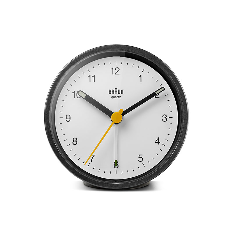 BRAUN(ブラウン）アラームクロック BC12 ブラック×ホワイト 置き時計