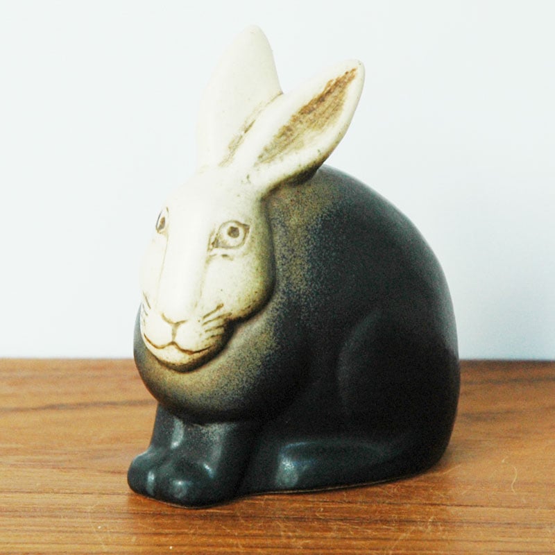 野うさぎ・ブラック Hare オブジェ/Lisa Larson(リサ・ラーソン