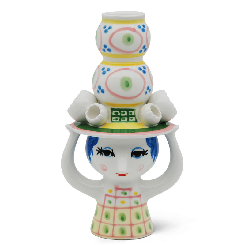 ビヨン・ヴィンブラッド Bjorn Wiinblad LADY WITH HAT Candleholder