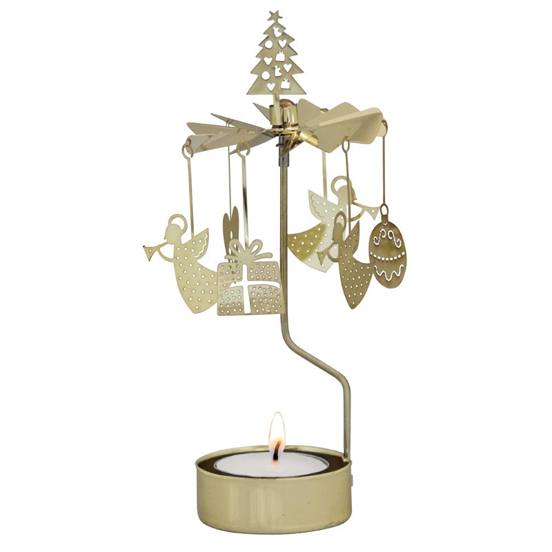 ROTARY CANDLE HOLDER Chistmas gold ロータリーキャンドルホルダー