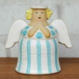 �����ɥ�ۥ���������󥸥��� �ۥ磻�� Candleholder Angel Lisa Larson �ꥵ �顼���� ���֥�������ʪ �̲�����ƥꥢ����