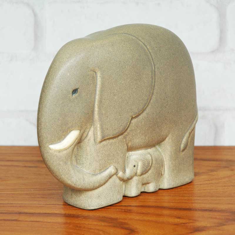 ELEPHANT WITH BABY �ʾݤοƻҡ� Lisa Larson(�ꥵ �顼����) �̲����֥��� ��ʪ