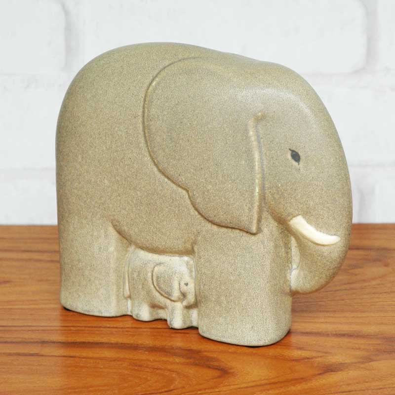 ELEPHANT WITH BABY �ʾݤοƻҡ� Lisa Larson(�ꥵ �顼����) �̲����֥��� ��ʪ