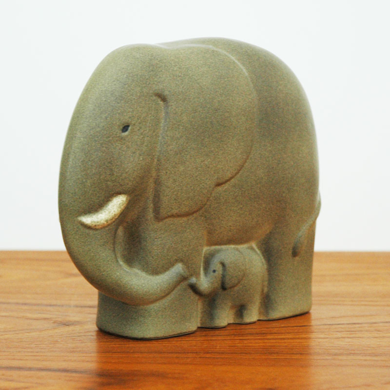 ELEPHANT WITH BABY �ʾݤοƻҡ� Lisa Larson(�ꥵ �顼����) �̲����֥��� ��ʪ
