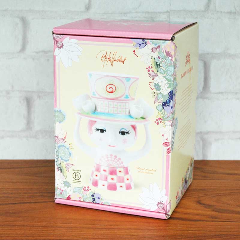 LADY WITH HAT VASE H20cm �ԥ󥯡ߥ������� �ӥ�󡦥�����֥�å� Bjorn Wiinblad �̲��ǥ�ޡ��� 56567