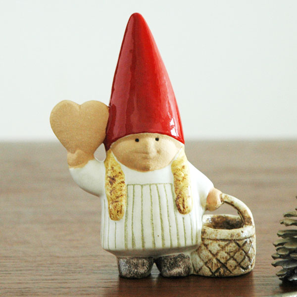 Santa Girl with Basket(󥿥륦Хåȡ˥ȥƥեߥ꡼ Lisa Larson(ꥵ 顼) ̲֥ʪ