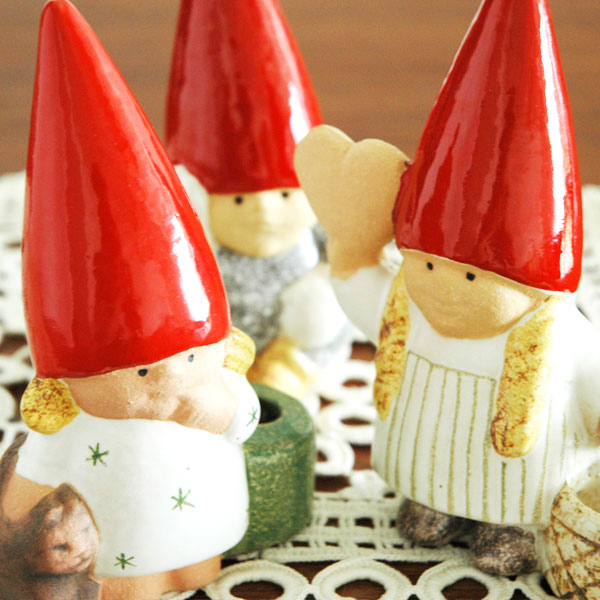 Santa Girl with Basket(󥿥륦Хåȡ˥ȥƥեߥ꡼ Lisa Larson(ꥵ 顼) ̲֥ʪ