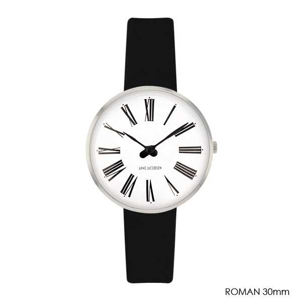 ����ͥ䥳�֥����ӻ��� ROMAN�����ޥ� 30mm/34mm/40mm �쥶�����ȥ�å�ARNE JACOBSEN WATCHES